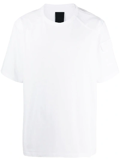 Shop Juunj Sleeve Pocket Round Neck T-shirt In White