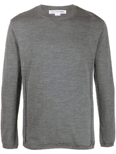 Shop Comme Des Garçons Shirt Round Neck Jumper In Grey