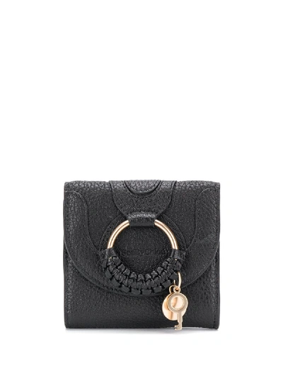 Shop See By Chloé Embroidered Fold Wallet In Black