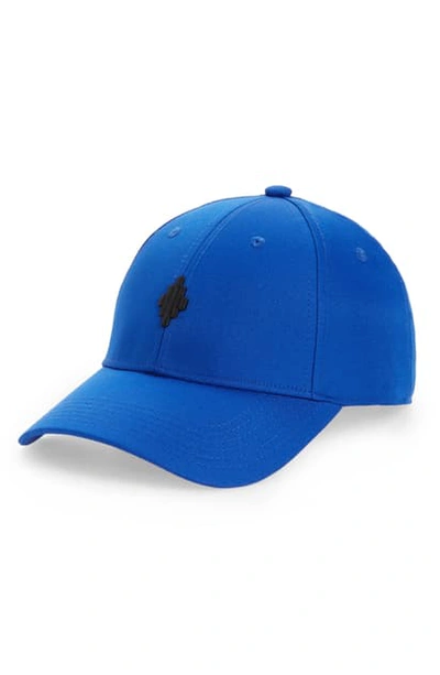 Shop Marcelo Burlon County Of Milan Cross Logo Baseball Cap In Blue Black