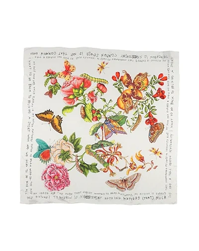 Shop Gucci Square Scarf In Ivory