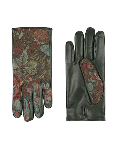 Shop Gucci Gloves In Military Green