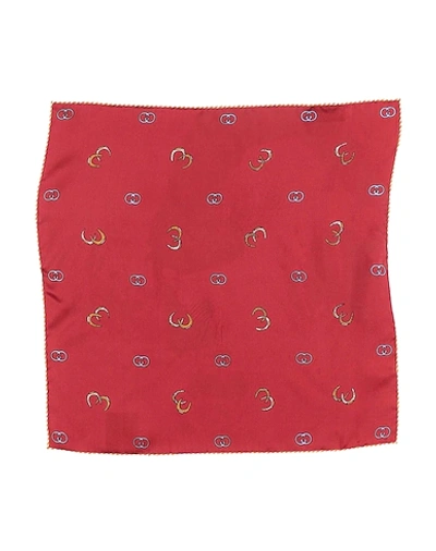 Shop Gucci Square Scarf In Maroon