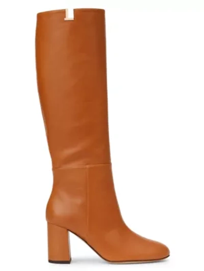 Shop Lafayette 148 Vale Knee-high Leather Boots In Copper