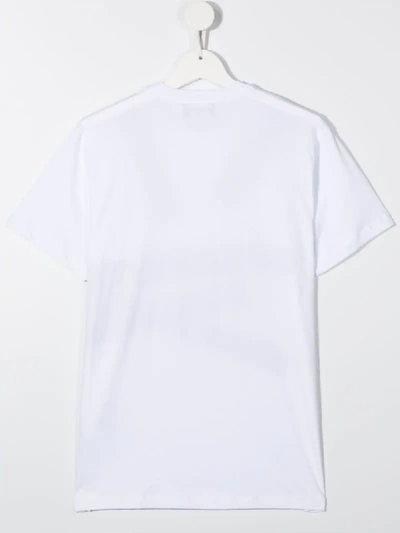 Shop Dsquared2 Teen Logo-print T-shirt In White