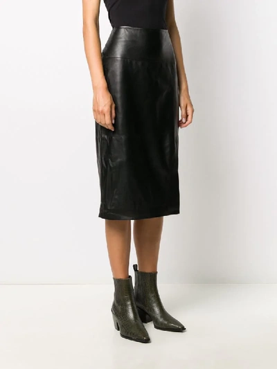Shop Arma Matte Midi Skirt In Black