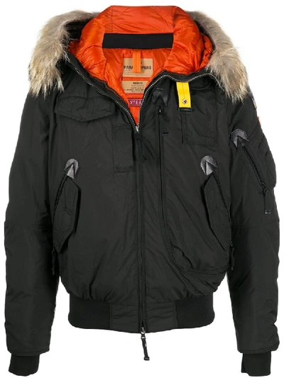 Shop Parajumpers Gobi Hooded Jacket In Black