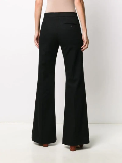 Shop Polo Ralph Lauren Low-rise Flared Trousers In Black