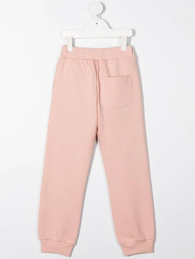 Shop Fendi Embroidered Zucca Track Pants In Pink