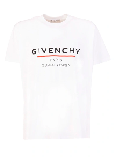 Shop Givenchy Label T-shirt In Bianco