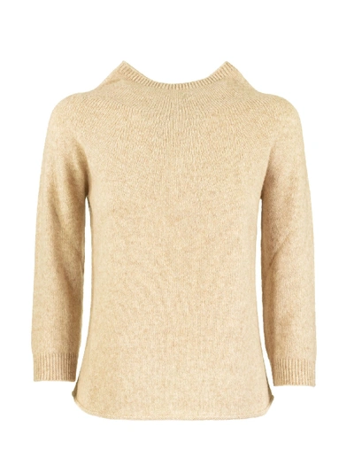 Shop Max Mara Campo Wool And Camel Knit Jumper In Sand