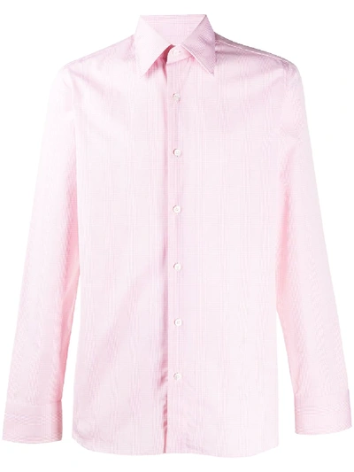 Shop Tom Ford Checked Cotton Shirt In Pink