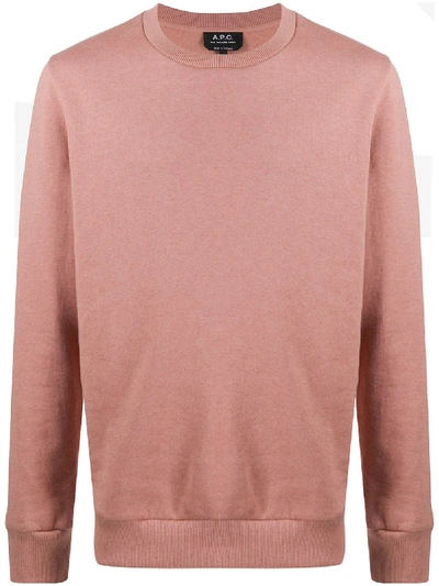 Shop A.p.c. Crew Neck Sweatshirt In Pink