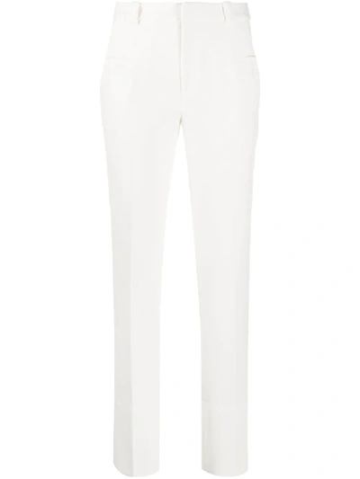 Shop Roland Mouret Lacerta Slim-fit Trousers In White