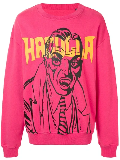 Shop Haculla Logo Print Sweatshirt In Pink