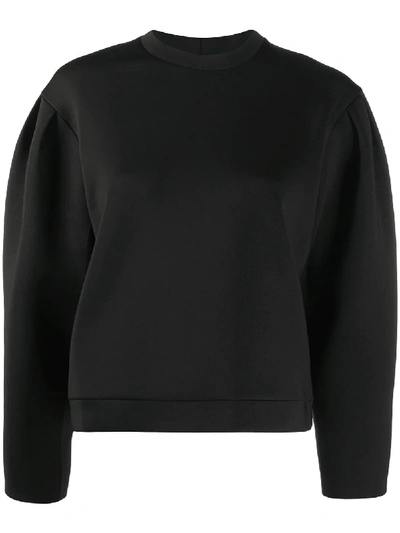 Shop Baum Und Pferdgarten Jameela Puff-sleeve Sweatshirt In Black