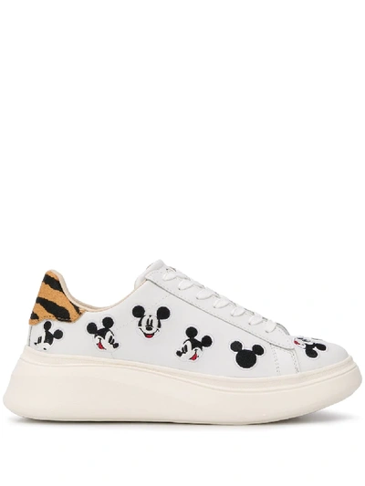 Shop Moa Master Of Arts Mickey Mouse Print Sneakers In White