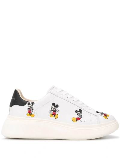 Shop Moa Master Of Arts Mickey Mouse Print Sneakers In White