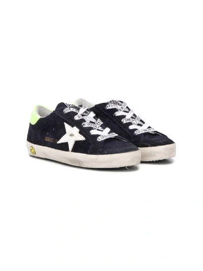 Shop Golden Goose Superstar Lace-up Sneakers In Blue