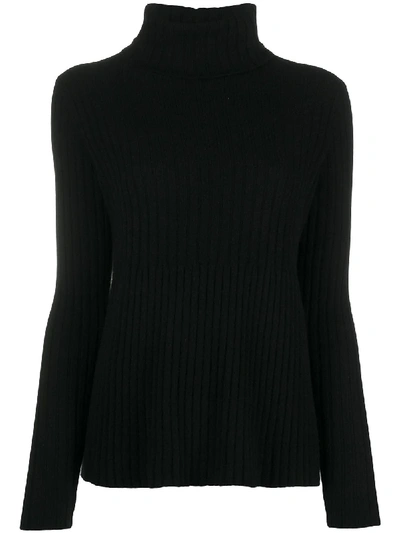 Shop Allude Cashmere Roll Neck Jumper In Black