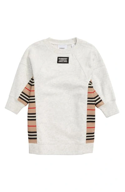 Shop Burberry Wanda Icon Stripe Panel Sweatshirt In White