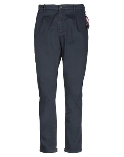 Shop Grey Daniele Alessandrini Man Pants Midnight Blue Size 33 Cotton, Elastane