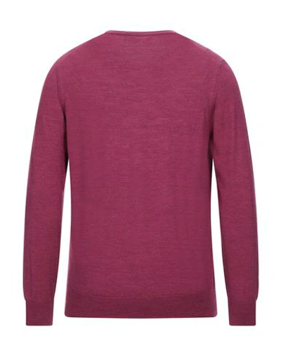 Shop Della Ciana Man Sweater Mauve Size 36 Merino Wool In Purple