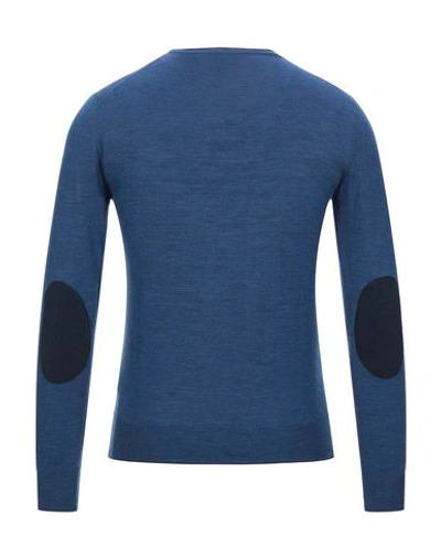 Shop Altea Man Sweater Slate Blue Size Xxl Virgin Wool