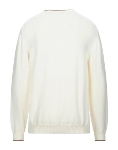 Shop Altea Man Sweater Ivory Size Xl Virgin Wool In White
