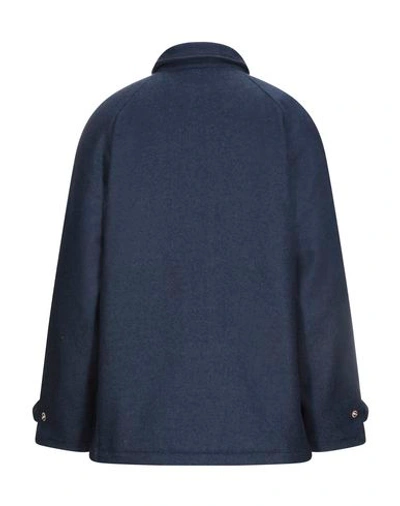 Shop Manifattura Ceccarelli Coats In Dark Blue