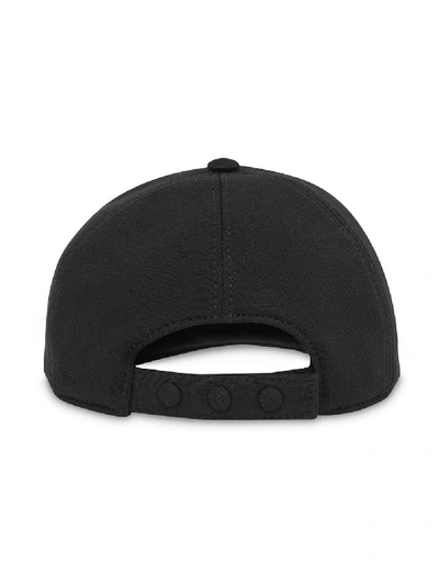 Shop Burberry Cotton Cap In Black
