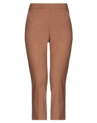 Shop Hope Cropped Pants In Brown