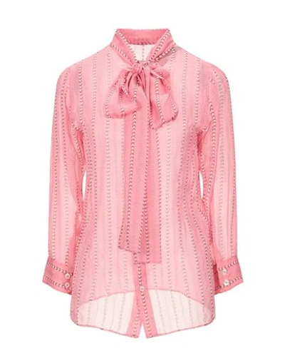 Shop Gucci Floral Shirts & Blouses In Pink