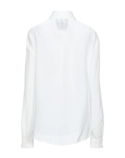 Shop Moschino Woman Shirt White Size 6 Viscose, Silk