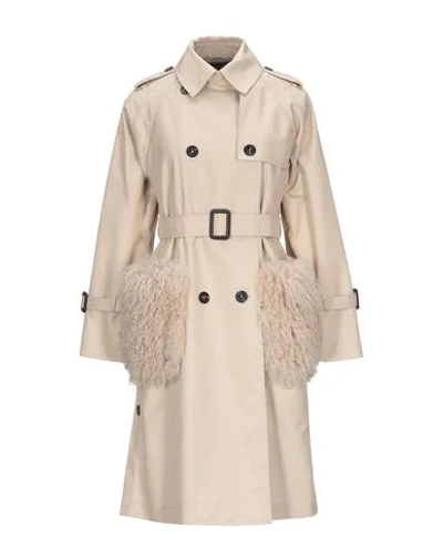 Shop Weekend Max Mara Full-length Jacket In Beige