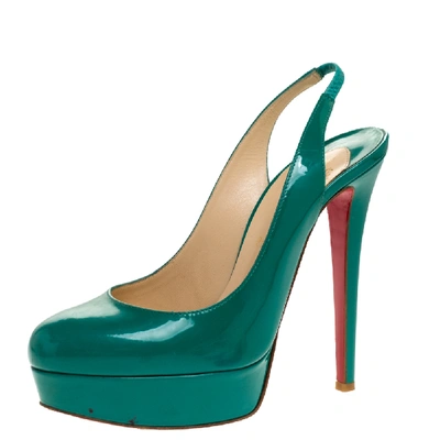 Christian Louboutin Pre-owned Women's Leather Sandals - Green - EU 38