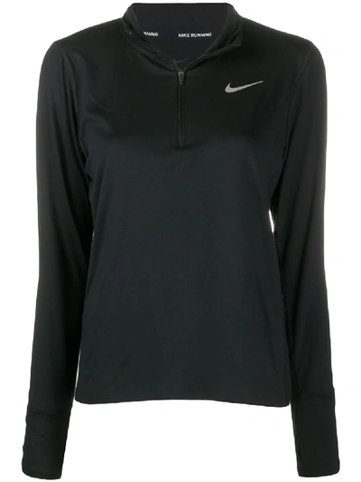 Shop Nike Logo Zip Jumper In Black