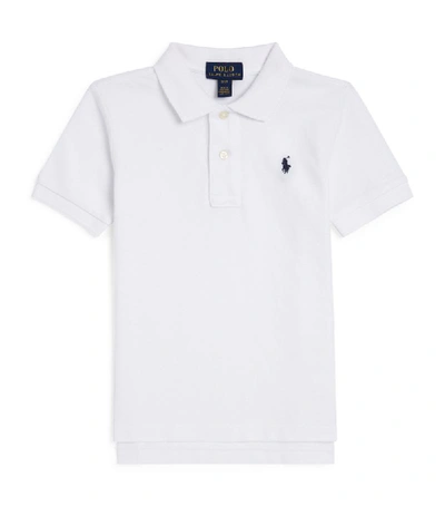 Shop Ralph Lauren Custom Fit Polo Shirt (2-3 Years) In White