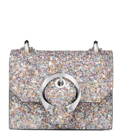 Shop Jimmy Choo Glitter-embellished Mini Paris Cross-body Bag
