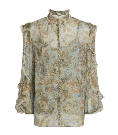 Shop Zimmermann Ladybeetle Frilled Blouse