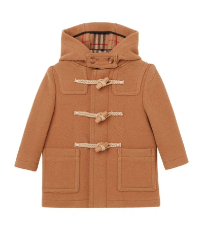 Shop Burberry Kids Wool Duffle Coat (6-24 Months)