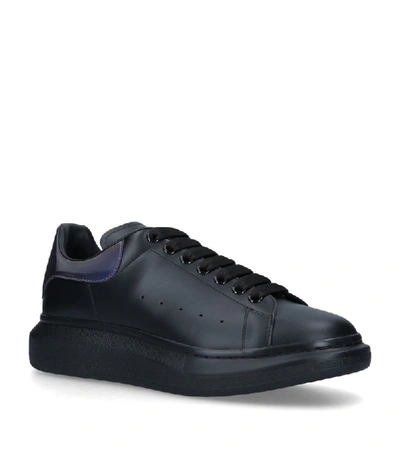 Shop Alexander Mcqueen Leather Reflective Logo Show Sneakers