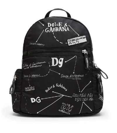 Shop Dolce & Gabbana Kids Logo Diagram Backpack