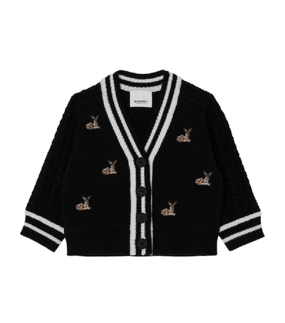 Shop Burberry Kids Deer Print Cardigan (6-24 Months)