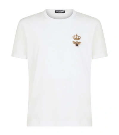 Shop Dolce & Gabbana Embroidered T-shirt In Multi