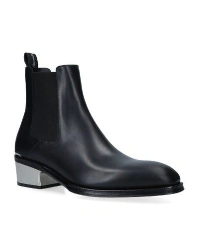 Shop Alexander Mcqueen Metal Heel Chelsea Boots