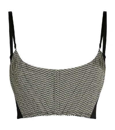 Shop Alexander Wang Check Scallop-trim Crop Top