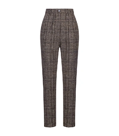 Shop Dolce & Gabbana Check Straight Trousers