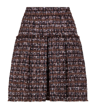 Shop Dolce & Gabbana Pleated Tweed Skirt