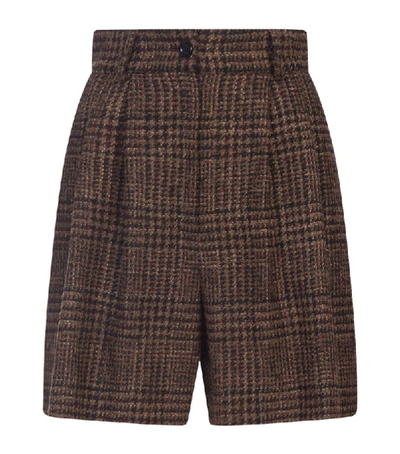 Shop Dolce & Gabbana Check Wide-leg Shorts